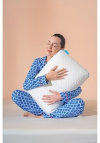 Resim Ortopedik Visco Yastık Yüksek Klasik Yastık 60 40 15 Cm Beyaz 