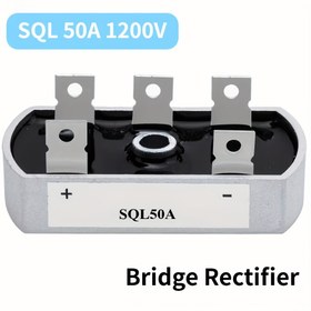 Resim SQL 50A 1200V Alüminyum Metal Kasa 3 Fazlı Diod Köprü Doğrultucu 50Amper SQL50A Modül 