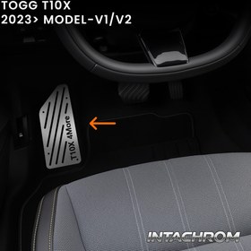 Resim Togg TX10 2023-2026 V1-V2 Uyumlu Krom Ayak Dinlendirme Pedalı 