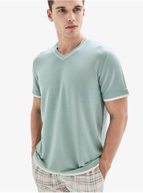 Resim Erkek Pijama Takımı 40887 - Yeşil Yeşil 