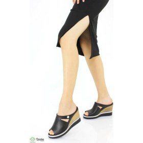 Resim Mammamia Kadın Deri Ortopedik Dolgu Topuk Klasık Terlik M25/YT-GALA 