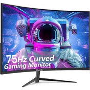 Resim J-TECH Dark 24 inch Curved 75Hz 5ms Vga Hdmi 1920x1080 FullHD Gamer Oyuncu Monitör 