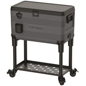 Resim Icepeak Patio 70 Tekerlekli Raflı Buzluk 65.8 Litre Siyah 
