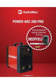 Resim GeKa Inverter Kaynak Makinası 200 Amper Ge-ka Rutil 2.50mm Elektrod (25Lİ) Plastik Maske Tel Fırça 
