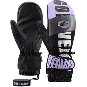Resim Ambition Mor-kışlık Kayak Eldivenleri, Erkek Ve Kadın Açık Hava Mor 
