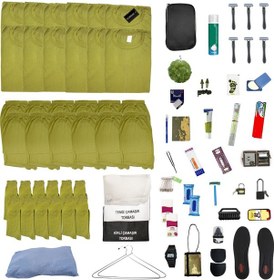 Resim 12'li Full Bedelli Asker Kolisi - Askeri Çorap - Yastık Kılıfı - Eksiksiz 79 Parça Askeri Ürün Çok Renkli 