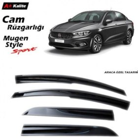 Resim Mugen Fiat Egea Sedan - Hb Cam Rüzgarlığı 4.prç 2015-2019 Arası Mat Siyah 