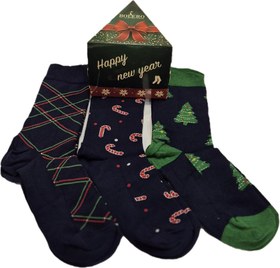 Resim Bolero Yılbaşı Konseptli 3'lü Paket Unisex Çorap Asorti 