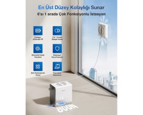 Resim Ecovacs Winbot Pro Omni Taşınabilir Istasyonlu Akıllı Cam Silme Robotu 5500PA 