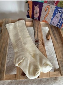 Resim Demes Dizaltı Çorap-krem Krem 