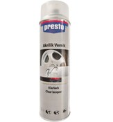 Resim Presto 2k Parlak Şeffaf Sprey Akrilik Vernik 500 Ml. 