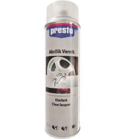 Resim Presto 2k Parlak Şeffaf Sprey Akrilik Vernik 500 Ml. 