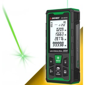 Resim Sevgift SW-80GS Yeşil Lazerli 80 Metre Lazermetre | Şarjlı ve IP68 Korumalı 