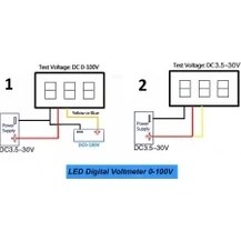 Resim Roboyol Store 0-100V 10A Voltmetre Ampermetre 