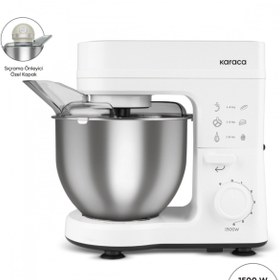 Resim Karaca Hamur yoğurma, Çırpma, Karıştırma, Mikser 1500W Güç 5 Litre Geniş hazneli 6 Hız kademeli Mutfak Şefi 