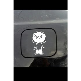 Resim Aydın Garage Çiş Yapan Çocuk Depo Kapağı Araba, Motorsiklet, Kask, Laptop, Cam Sticker 12X7 cm 