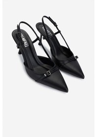 Resim Valmenti Kadın Vegan Siyah Topuklu Ayakkabı 932 3961 Bn Ayk Y25 Sıyah Cılt Siyah 