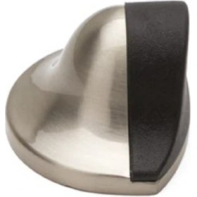 Resim System 1000 Kapı Stoperi Yapışkanlı/Vidal Nikel Saten-Siyah Plastik Renk Çap 35x45 mm 