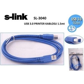 Resim S-lınk Sl-3040 Usb 3.0 A Tip B Tip Yazıcı Kablosu 1.5 Metre 
