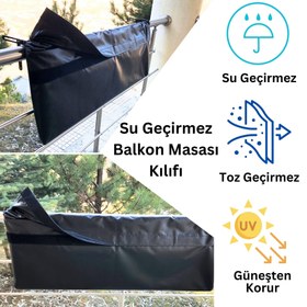 Resim Lara Balkon Masası Kılıfı - XLarge - 120 x 30 cm 