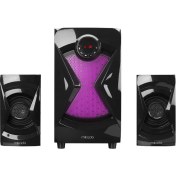 Resim Mikado MD-370BT 2+1 38W Siyah BT/AUX/USB/FM/LED Işıklı Multimedia Speaker 