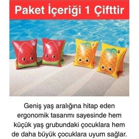 Resim Meyve Desen Güvenli 5-12 Yaş Çocuklar İçin Yüzme Kolluk Deniz Havuz Şişme Kolluğu Yüzücü Hava Odalı 