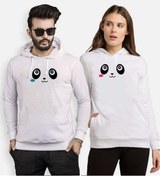Resim Tshirthane Panda Gözler Sevgili Kombinleri Kapüşonlu Kombini 