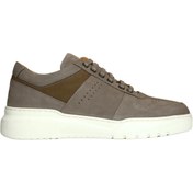 Resim Platin Nubuk Vizon Erkek Bağcıklı Sneaker 