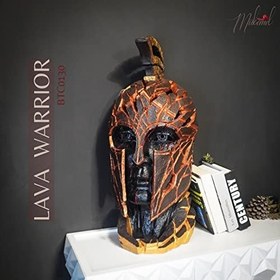 Resim Lav savaşçısı heykeli –savaş karakterini yansıtan el yapımı dekor –Mükemel orijinal tasarım 