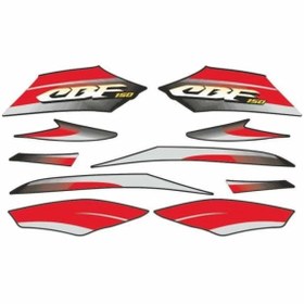 Resim Genel Markalar Honda CBF 150 Sticker Set Kırmızı, CBF Yapıştırma 