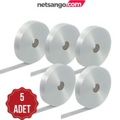 Resim Netsan Etiket 5cm Beyaz Saten Kumaş 5x200mt Hafif Yıkamaya Uygundur 