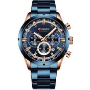 Resim Tenfowee Curren 8355 Erkek Kol Saati - Klasik Ticari Tasarım, 3atm Su Geçirmez, Gündelik Takvim, Kronograf, 24 Saat Alt Gösterge, Luminöz İşaretçiler, Alyaş Kordon - Mavi Çok Renkli 