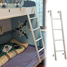 Resim Ranza Merdiveni Beyaz Evrensel Yatak Ranza Merdiveni, Kaymaz Emniyetli Değiştirilebilir RV Ranza Merdiveni, Kampçı Kancalı Tırmanma Merdiveni - 45"/50"/55"/59" (Boyut: 130 cm/50) 