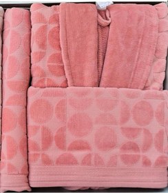 Resim Özdilek Circular Aile Bornoz Seti Kiremit-bej Kiremit - Bej 