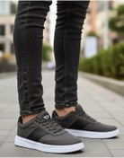 Resim Dakırs Erkek Günlük Spor Ayakkabı Ortopedik Hafif Taban Bağcıklı Kot Keten Füme 221 