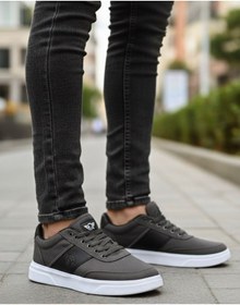 Resim Dakırs Erkek Günlük Spor Ayakkabı Ortopedik Hafif Taban Bağcıklı Kot Keten Füme 221 