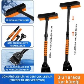 Resim Coofbe Teleskopic Profesyonel 2in1 Araç Kar Fırçası Oto Ön Cam Buz Kazıyıcı Araç Kar Fırçası Ve Buz Kazıyıcı 