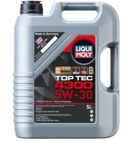 Resim Liqui Moly Top Tec 4300 5W-30 Sentetik 5 lt DPF Benzin-Dizel Motor Yağı 