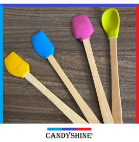 Resim CandyShine 4 Parça Ahşap Saplı Silikon Mutfak Seti 