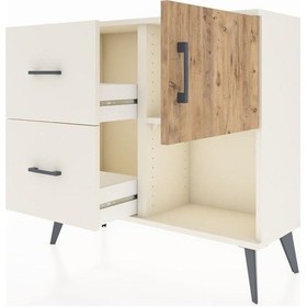 Resim Arges Şifonyer Tek Raflı 2 Çekmeceli Tek Kapaklı 88x30x80 Aytaşı-çam/aytaşı Çam/aytaşı 