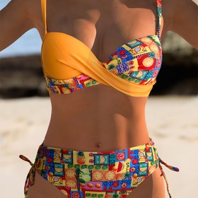 Resim Kadınlar için Dijital Baskılı Bikini İki Parça Takımı 
