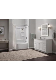 Resim B510lf Temel Standart Banyo Bataryası Banyo Musluk, Krom Açık Bej 