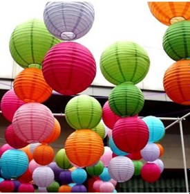 Resim Mobgift Mobgift 12 Li Kağıt Japon Feneri 25 Cm 