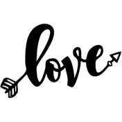 Resim habune Kalın Love Oku Sticker 20 X 12 Cm 