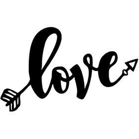 Resim habune Kalın Love Oku Sticker 20 X 12 Cm 