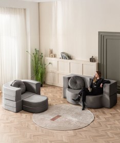 Resim BRANNA HOME NEİRO Sünger Koltuk Takımı, Açılabilir Yataklı 2+1 Modern Koltuk 