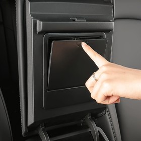 Resim Araba Merkezi Kontrol Saklama Kutusu, Basın Anahtarı, for Tesla İçin Uygun Model 3 için Y 2017-2023 Gizli Kolçak Kutusu Saklama Kutusu, Araba İç Aksesuarları 