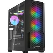 Resim Rampage Shelob Mesh Panel Tempered Camlı 4*argb Infınıty Fan+Hub Gaming Kasa 