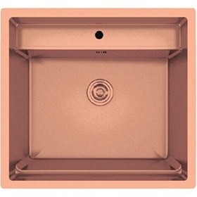 Resim Crauf Poli 6301 PVD Bakır Tek Gözlü 51x58 CM Paslanmaz Çelik Mutfak Eviyesi 