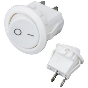 Resim Ayt Mini Yuvarlak Işıksız On Off Beyaz Anahtar Aç Kapa Düğme Buton Ic-134e 